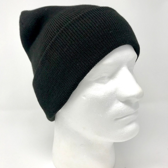 Basic Black Beanie - Skull Cap - Skater Beanie - Picture 2 of 2